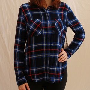 Unpublished Stitch Fix Button Back Flannel Top